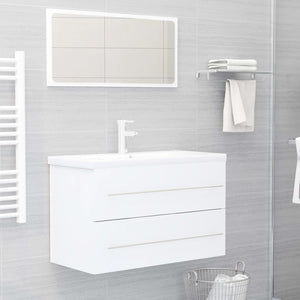 Mobile Lavabo Bianco 80x38,5x48 cm in Legno Multistrato