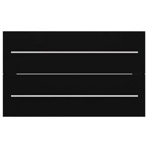 Mobile Lavabo Nero 80x38,5x48 cm in Legno Multistrato 804702