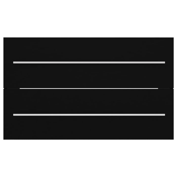 Mobile Lavabo Nero 80x38,5x48 cm in Legno Multistrato