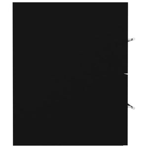 Mobile Lavabo-Armadietto da bagno Nero 80x38,5x48 cm in Legno Multistrato