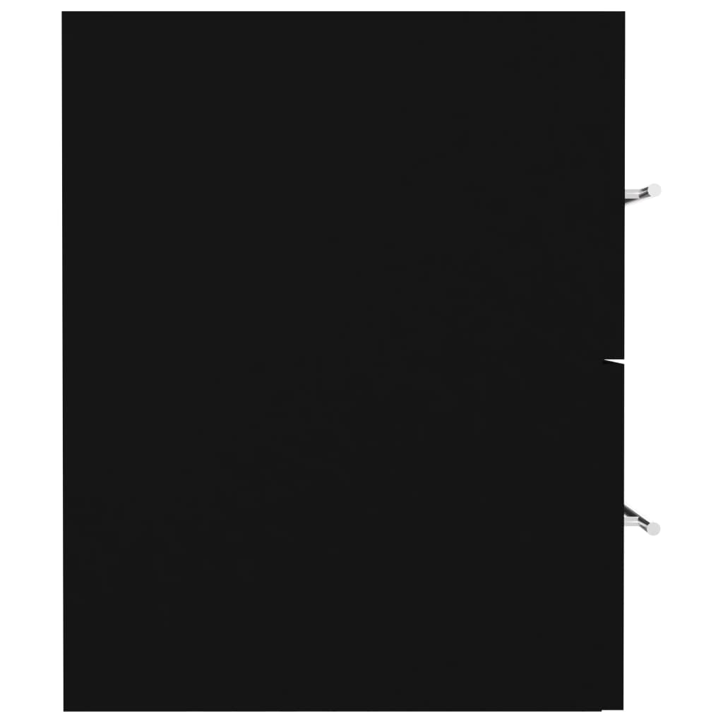 Mobile Lavabo Nero 80x38,5x48 cm in Legno Multistrato