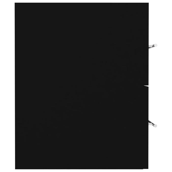 Mobile Lavabo Nero 80x38,5x48 cm in Legno Multistrato