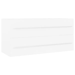 Mobile Lavabo Bianco 100x38,5x48 cm in Legno Multistrato