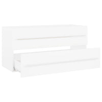 Mobile Lavabo-Armadietto da bagno Bianco 100x38,5x48 cm in Legno Multistrato