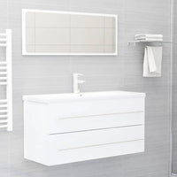 Mobile Lavabo Bianco 100x38,5x48 cm in Legno Multistrato