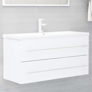Mobile Lavabo Bianco 100x38,5x48 cm in Legno Multistrato 804719