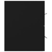 Mobile Lavabo-Armadietto da bagno Nero 100x38,5x48 cm in Legno Multistrato