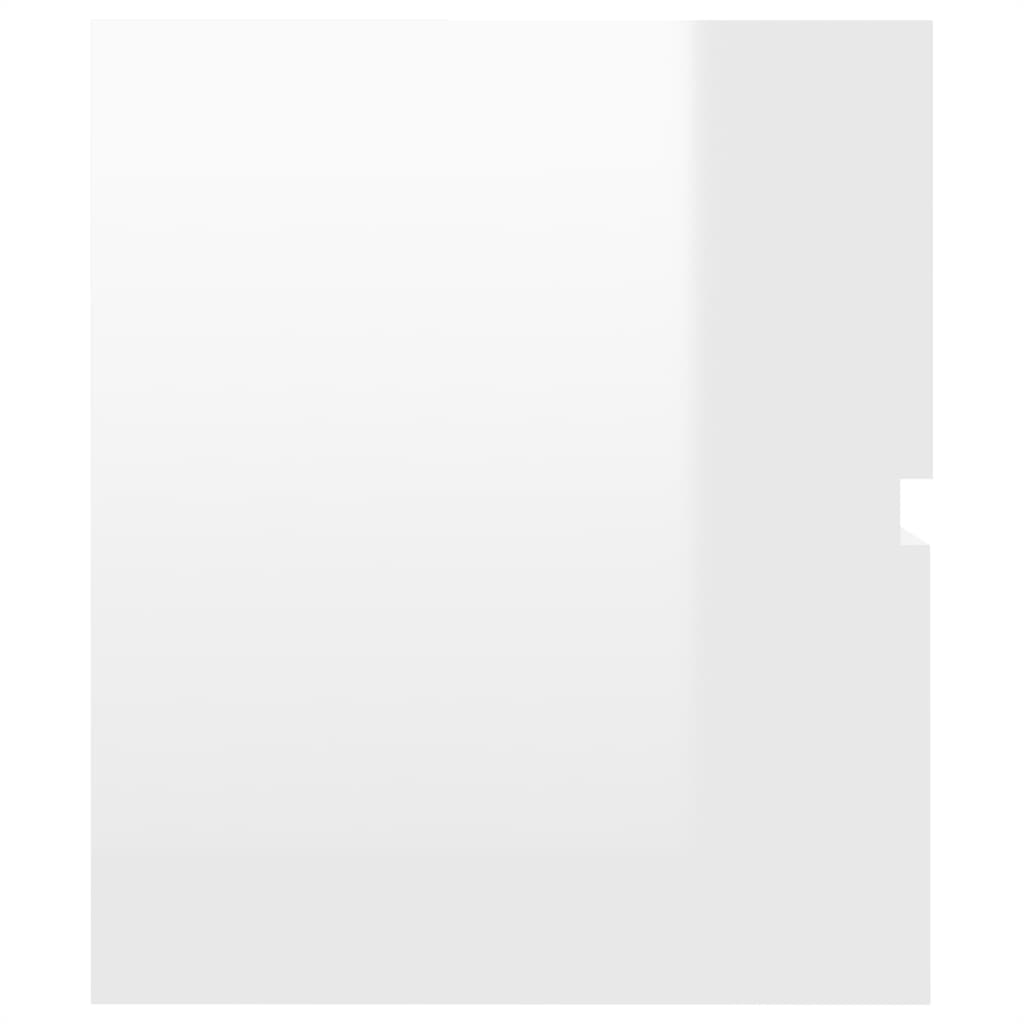 Mobile Sottolavabo Bianco Lucido 60x38,5x45 cm in Truciolato