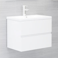 Mobile Sottolavabo Bianco Lucido 60x38,5x45 cm in Truciolato
