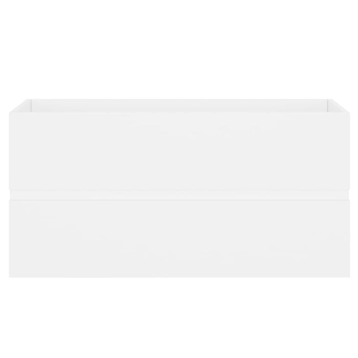 Mobile Lavabo-Armadietto da bagno Bianco 90x38,5x45 cm in Legno Multistrato