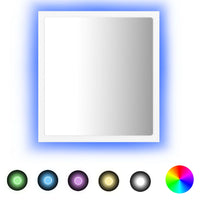 Specchio da Bagno con LED-Specchio per Bagno Bianco 40x8,5x37 cm in Acrilico