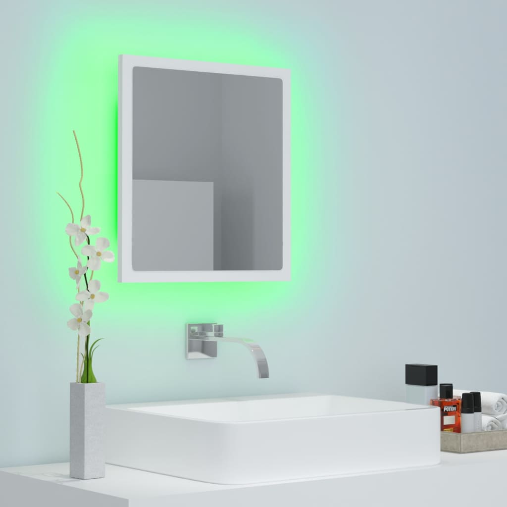 Specchio da Bagno con LED Bianco 40x8,5x37 cm in Acrilico 804908