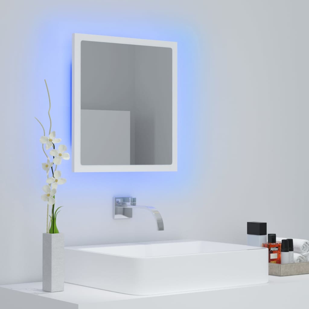 Specchio da Bagno con LED Bianco 40x8,5x37 cm in Acrilico 804908
