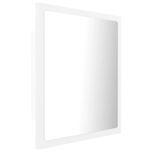 Specchio da Bagno con LED-Specchio per Bagno Bianco 40x8,5x37 cm in Acrilico