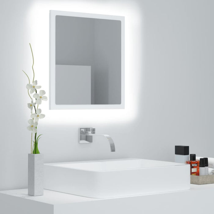 Specchio da Bagno con LED Bianco 40x8,5x37 cm in Acrilico 804908