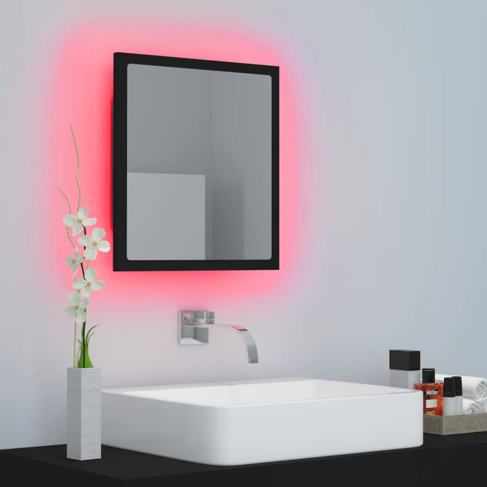 Specchio da Bagno a LED Nero 40x8,5x37 cm in Truciolato cod mxl 77525