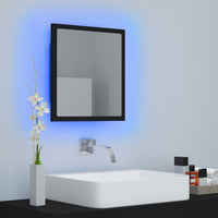 Specchio da Bagno-Specchio per il bagno  a LED Nero 40x8,5x37 cm in Acrilico