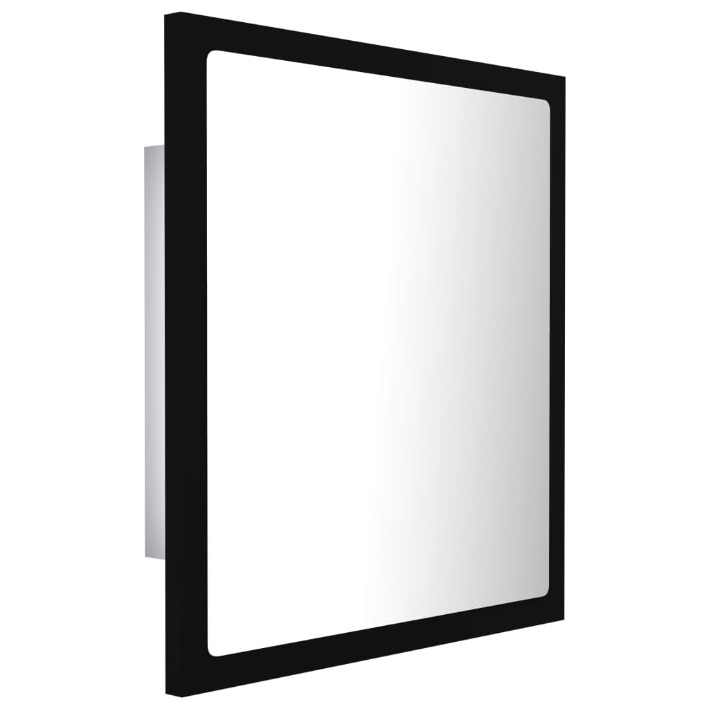 Specchio da Bagno-Specchio per il bagno  a LED Nero 40x8,5x37 cm in Acrilico