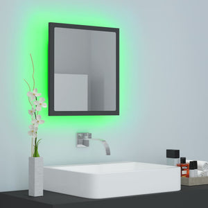 Specchio da Bagno a LED Grigio 40x8,5x37 cm in Truciolato cod mxl 69686