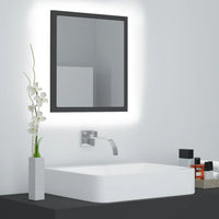 Specchio da Bagno a LED Grigio 40x8,5x37 cm in Truciolato cod mxl 69686
