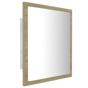 Specchio da Bagno LED Rovere Sonoma 40x8,5x37 cm in Truciolato cod mxl 66720