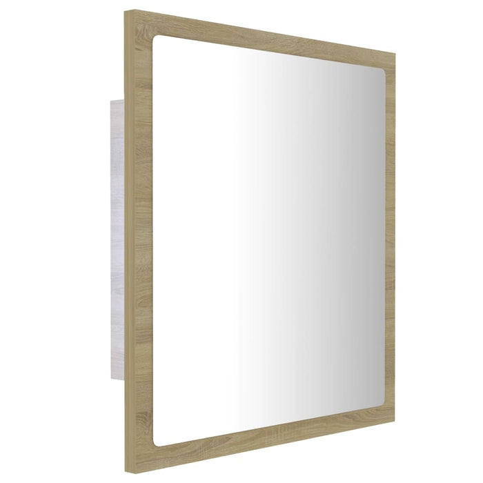 Specchio da Bagno LED Rovere Sonoma 40x8,5x37 cm in Acrilico 804911