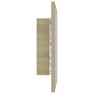 Specchio da Bagno LED Rovere Sonoma 40x8,5x37 cm in Truciolato cod mxl 66720