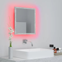 Specchio da Bagno a LED Grigio 40x8,5x37 cm in Acrilico 804912
