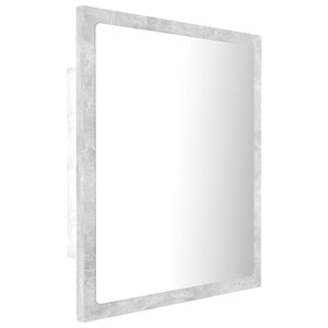 Specchio da Bagno a LED-Specchio per Bagno Grigio 40x8,5x37 cm in Acrilico