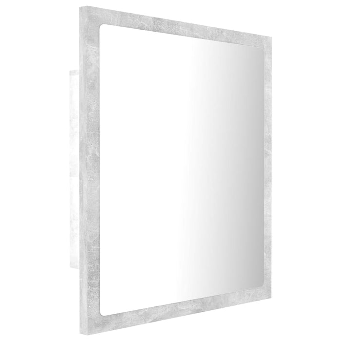 Specchio da Bagno a LED Grigio 40x8,5x37 cm in Acrilico 804912