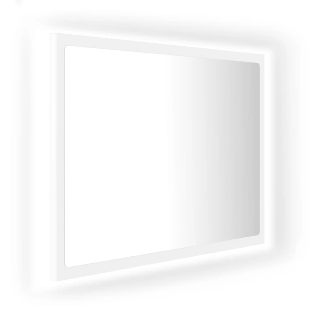 Specchio da bagno a LED 60 x 8,5 x 37 cm acrilico bianco 02_0006981