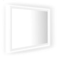 Specchio da bagno a LED 60 x 8,5 x 37 cm acrilico bianco 02_0006981