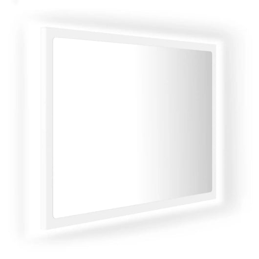 Specchio da bagno a LED 60 x 8,5 x 37 cm acrilico bianco 02_0006981