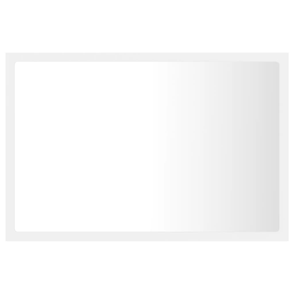 Specchio da bagno a LED 60 x 8,5 x 37 cm acrilico bianco 02_0006981