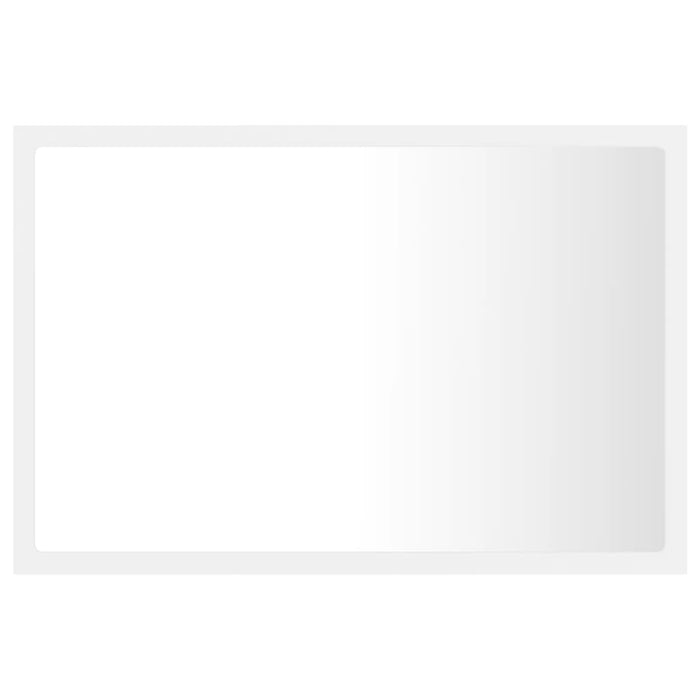 Specchio da bagno a LED 60 x 8,5 x 37 cm acrilico bianco 02_0006981
