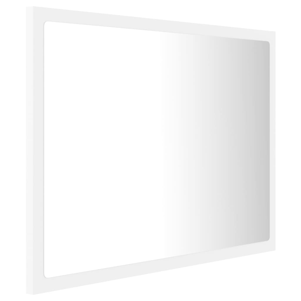 Specchio da bagno a LED 60 x 8,5 x 37 cm acrilico bianco 02_0006981