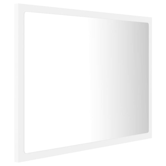 Specchio da bagno a LED 60 x 8,5 x 37 cm acrilico bianco 02_0006981
