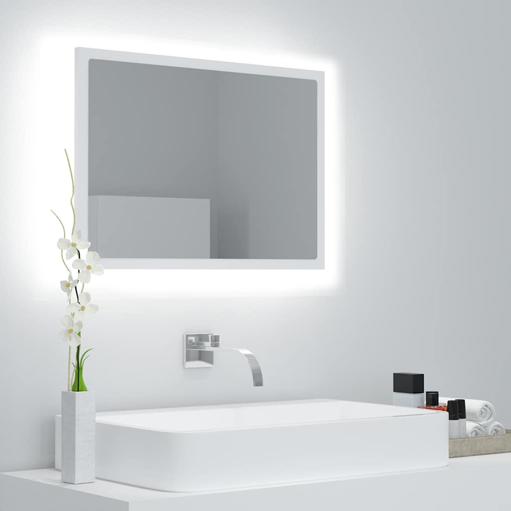 Specchio da Bagno con LED Bianco 60x8,5x37 cm in Acrilico 804916