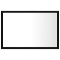 Specchio da Bagno a LED Nero 60x8,5x37 cm in Acrilico 804917