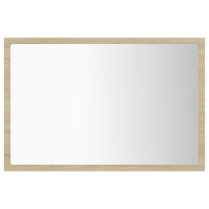 Specchio da bagno LED 60 x 8,5 x 37 cm rovere acrilico 02_0006962