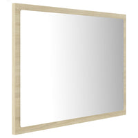 Specchio da Bagno LED Rovere Sonoma 60x8,5x37 cm in Acrilico 804919