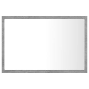 Specchio da Bagno a LED Grigio 60x8,5x37 cm in Acrilico 804920