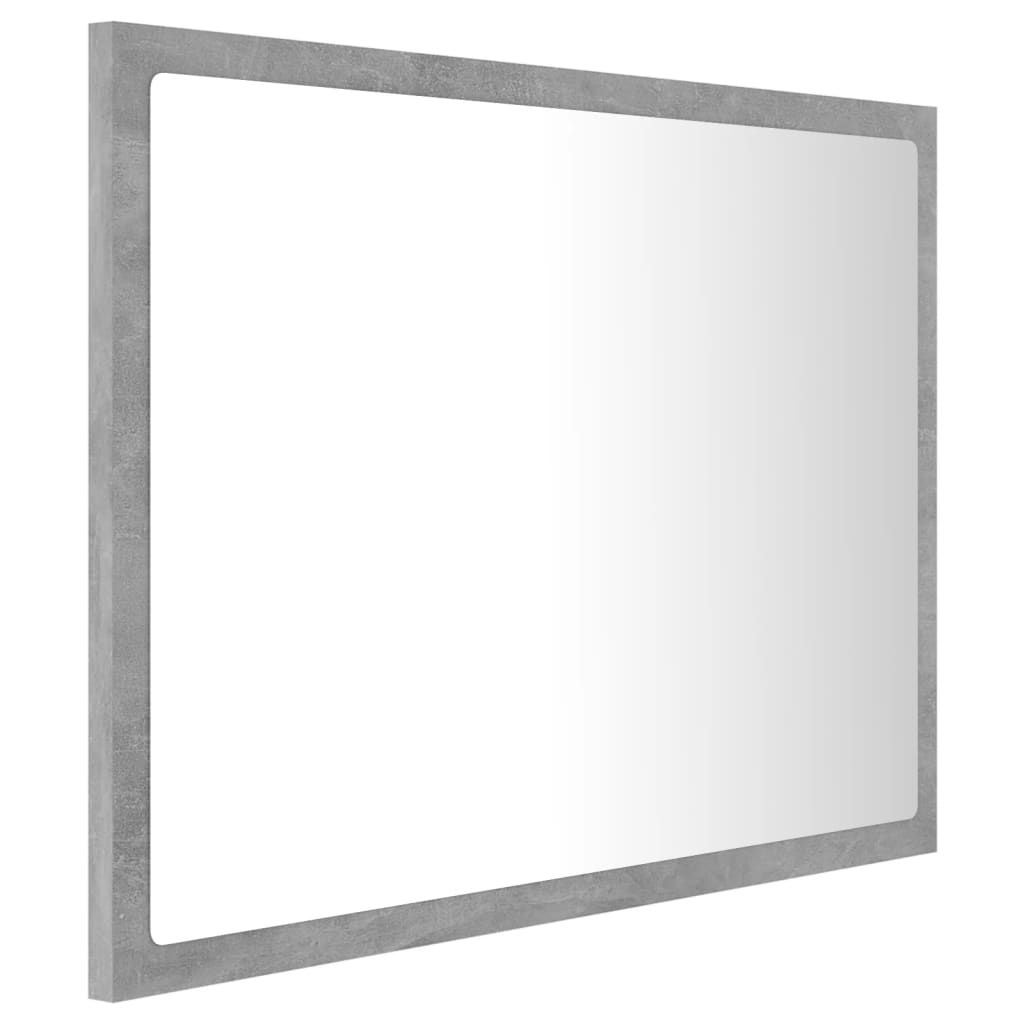 Specchio da Bagno a LED Grigio 60x8,5x37 cm in Acrilico 804920
