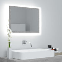 Specchio da Bagno a LED Grigio 60x8,5x37 cm in Acrilico 804920
