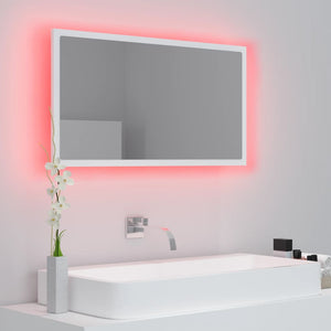 Specchio da Bagno con LED Bianco 80x8,5x37 cm in Acrilico 804924