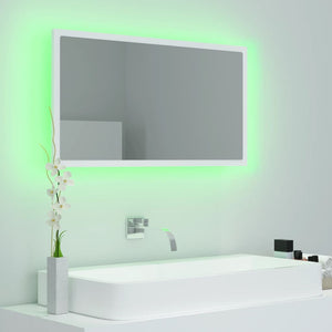 Specchio da Bagno con LED Bianco 80x8,5x37 cm in Acrilico 804924