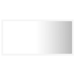 Specchio da Bagno con LED-Specchio per Bagno Bianco 80x8,5x37 cm in Acrilico