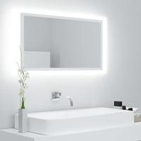 Specchio da Bagno con LED Bianco 80x8,5x37 cm in Acrilicocod mxl 73053