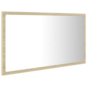 Specchio da Bagno LED Rovere Sonoma 80x8,5x37 cm in Truciolato cod mxl 72414