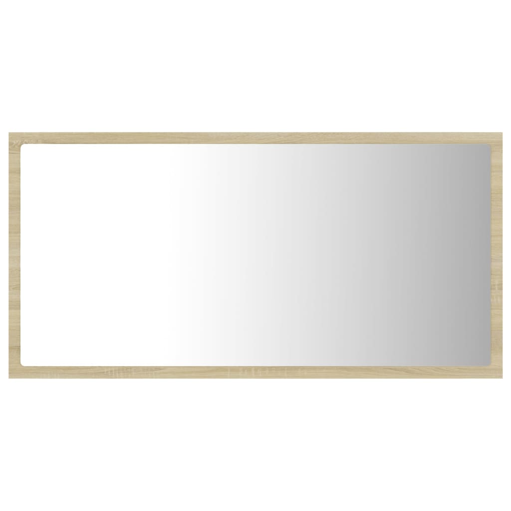 Specchio da Bagno-Specchio per il bagno  LED Rovere Sonoma 80x8,5x37 cm in Acrilico